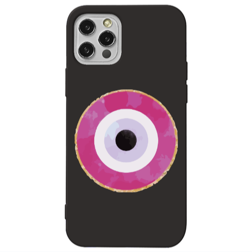 Apple iPhone 13 Pro Evil eye bead 2 Black Colored Silicone TPU Θήκη