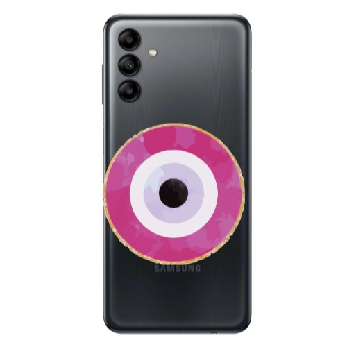 Samsung A04S Evil eye bead 2 Transparent Silicone TPU Θήκη