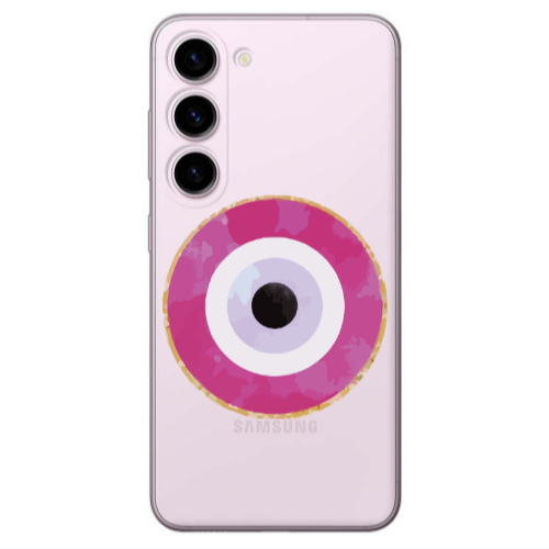 Samsung S23 Plus Evil eye bead 2 Transparent Silicone TPU Θήκη