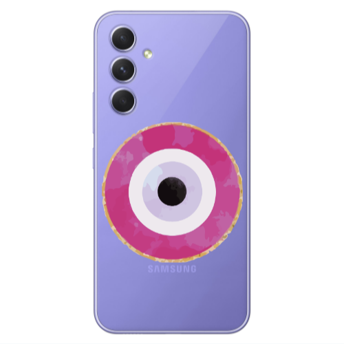 Samsung A54 Evil eye bead 2 Transparent Silicone TPU Θήκη