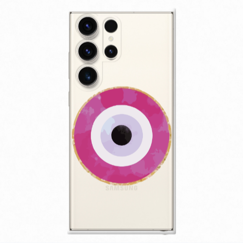 Samsung S23 Ultra Evil eye bead 2 Transparent Silicone TPU Θήκη