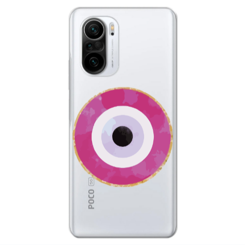 Xiaomi Poco F3 Evil eye bead 2 Transparent Silicone TPU Θήκη