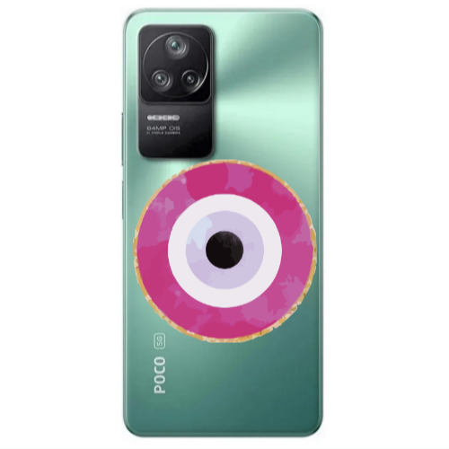 Xiaomi Poco F4 Evil eye bead 2 Transparent Silicone TPU Θήκη