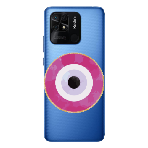 Xiaomi Poco C40 Evil eye bead 2 Transparent Silicone TPU Θήκη