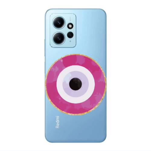 Xiaomi Redmi Note 12 4G Evil eye bead 2 Transparent Silicone TPU Θήκη