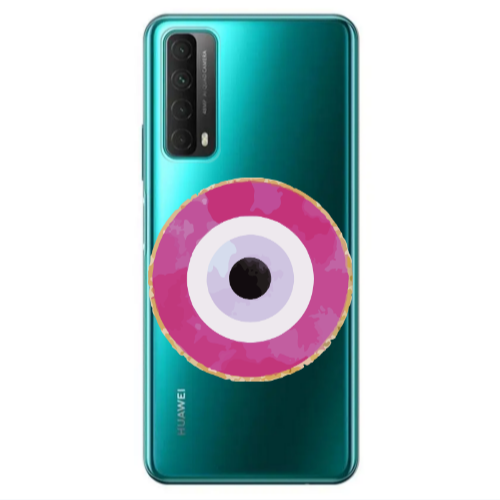Huawei P Smart 2021 Evil eye bead 2 Transparent Silicone TPU Θήκη