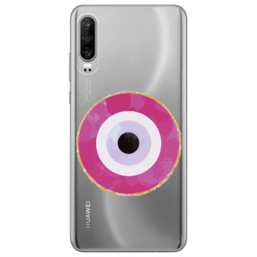 Huawei P30 Evil eye bead 2 Transparent Silicone TPU Θήκη