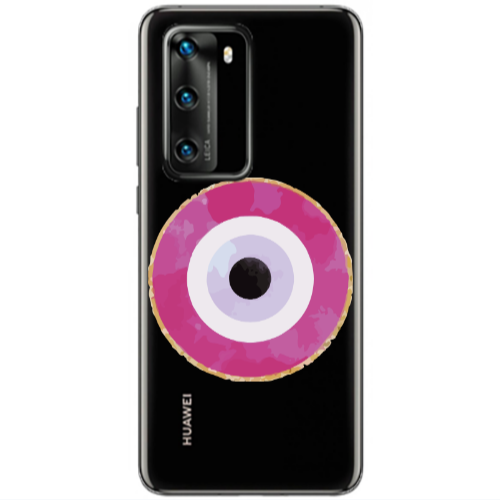 Huawei P40 Evil eye bead 2 Transparent Silicone TPU Θήκη