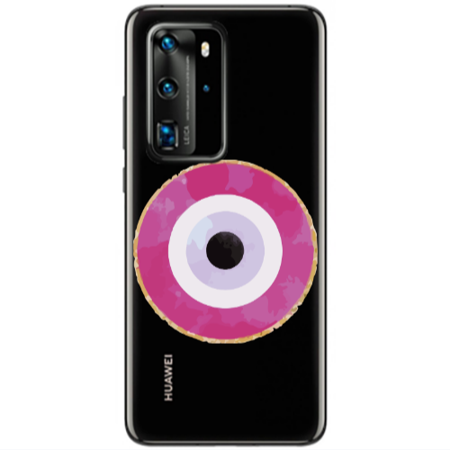 Huawei P40 Pro Evil eye bead 2 Transparent Silicone TPU Θήκη