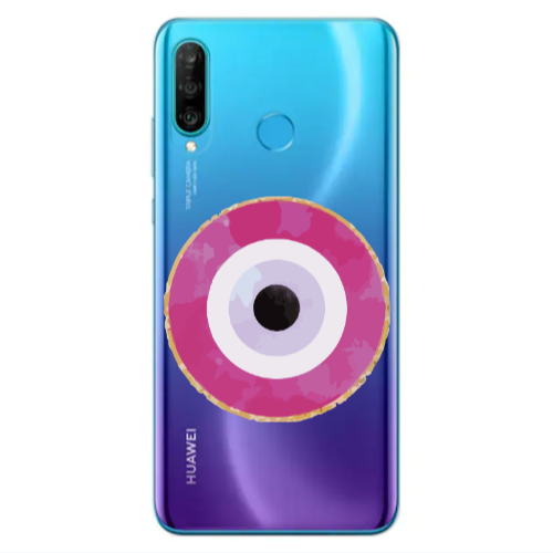 Huawei P30 Lite Evil eye bead 2 Transparent Silicone TPU Θήκη