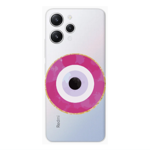 Xiaomi Redmi 12 Evil eye bead 2 Transparent Silicone TPU Θήκη
