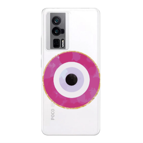Xiaomi Poco F5 Pro Evil eye bead 2 Transparent Silicone TPU Θήκη