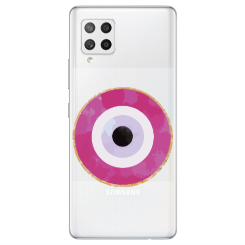 Samsung A42 5G Evil eye bead 2 Transparent Silicone TPU Θήκη