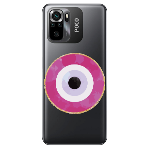Xiaomi Poco M5 s Evil eye bead 2 Transparent Silicone TPU Θήκη