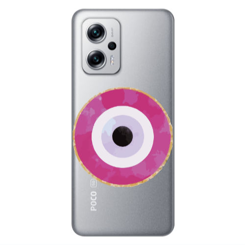 Xiaomi Poco X4 GT Evil eye bead 2 Transparent Silicone TPU Θήκη