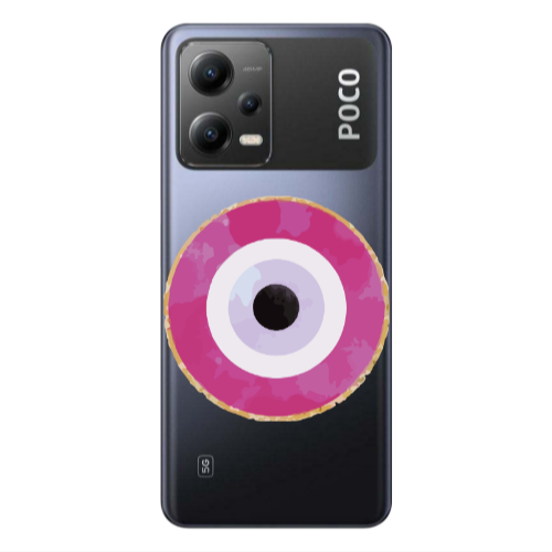 Xiaomi Poco X5 Evil eye bead 2 Transparent Silicone TPU Θήκη