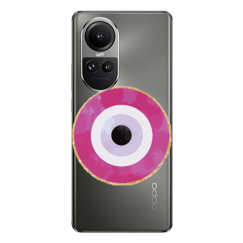 Oppo Reno10 5G Evil eye bead 2 Transparent Silicone TPU Θήκη