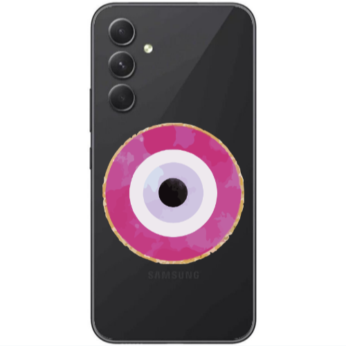 Samsung Galaxy A25 Evil eye bead 2 Transparent Silicone TPU Θήκη