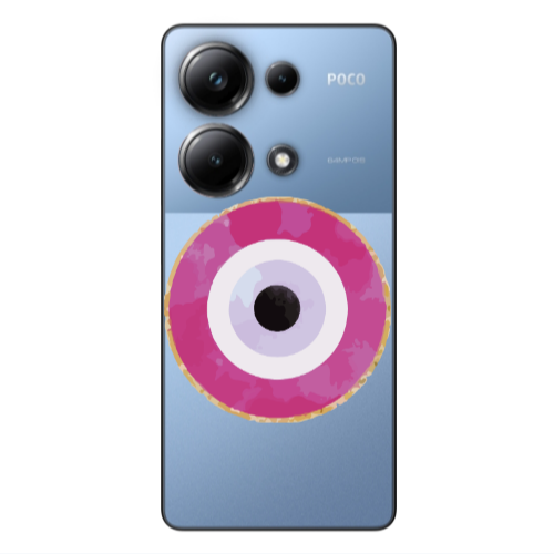 Xiaomi Poco M6 Pro 4G Evil eye bead 2 Transparent Silicone TPU Θήκη