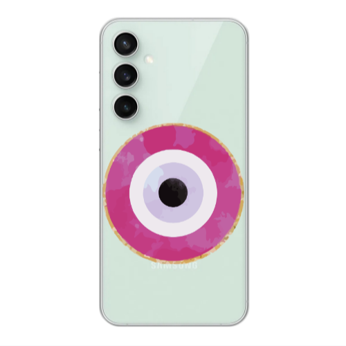 Samsung S24 FE Evil eye bead 2 Transparent Silicone TPU Θήκη