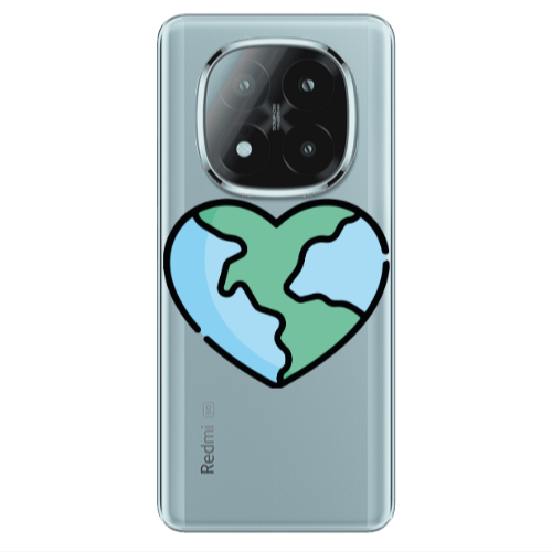 Xiaomi Redmi Note 14 Pro + 5g World in my heart Transparent Silicone TPU Θήκη