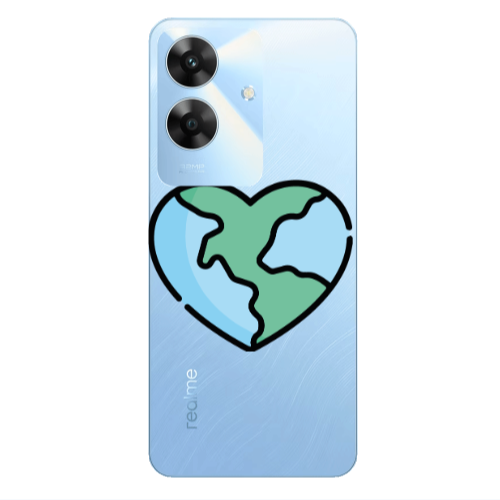 Realme Note 60 World in my heart Transparent Silicone TPU Θήκη