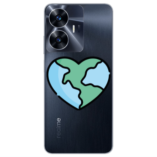 Realme Note 50 World in my heart Transparent Silicone TPU Θήκη