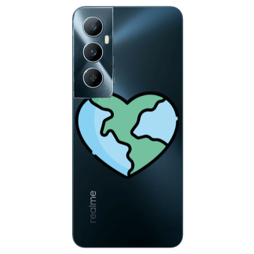 Realme C65 World in my heart Transparent Silicone TPU Θήκη