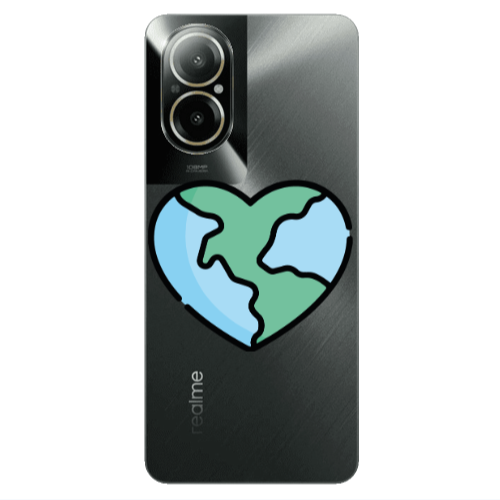Realme C67 World in my heart Transparent Silicone TPU Θήκη