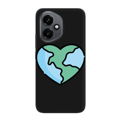 Honor Magic 400 World in my heart Black Colored Silicone TPU Θήκη