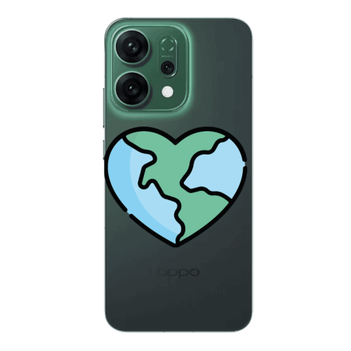 Oppo RENO 14 World in my heart Transparent Silicone TPU Θήκη