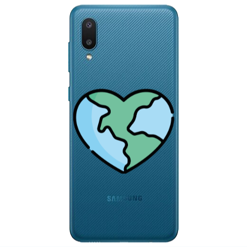 Samsung A02 World in my heart Transparent Silicone TPU Θήκη