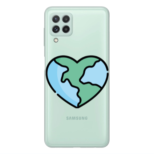 Samsung A22 4G World in my heart Transparent Silicone TPU Θήκη