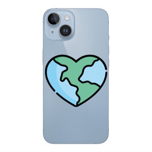 Apple iPhone 14  World in my heart Transparent Silicone TPU Θήκη