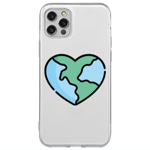 Apple iPhone 12 Pro World in my heart Transparent Silicone TPU Θήκη