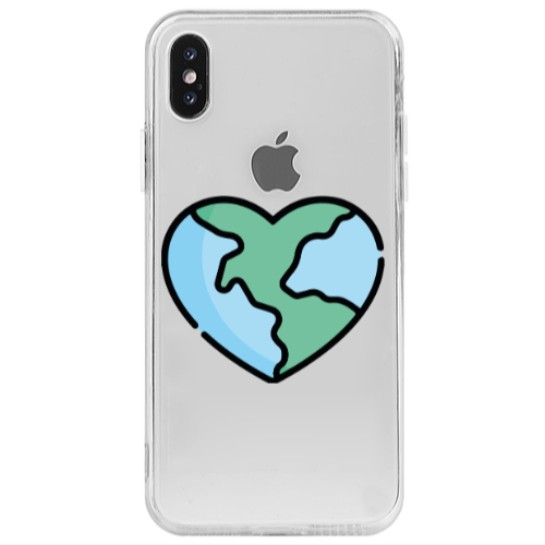 Apple iPhone Xs Max World in my heart Transparent Silicone TPU Θήκη