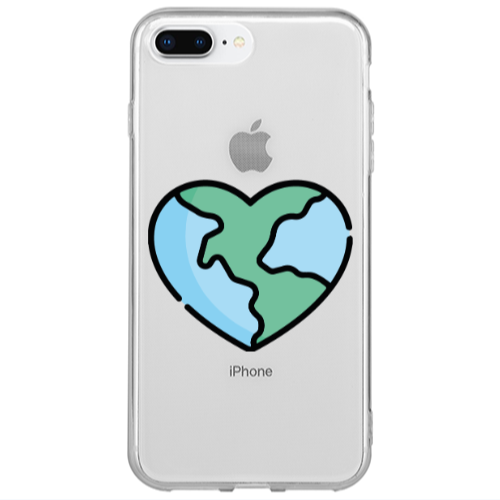Apple iPhone 7 Plus World in my heart Transparent Silicone TPU Θήκη