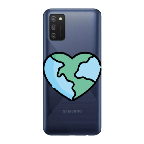 Samsung A03S World in my heart Transparent Silicone TPU Θήκη
