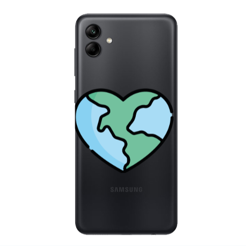 Samsung A04 World in my heart Transparent Silicone TPU Θήκη