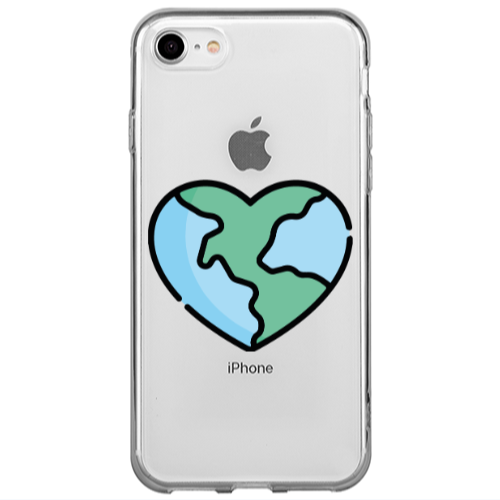 Apple iPhone SE 2020 World in my heart Transparent Silicone TPU Θήκη