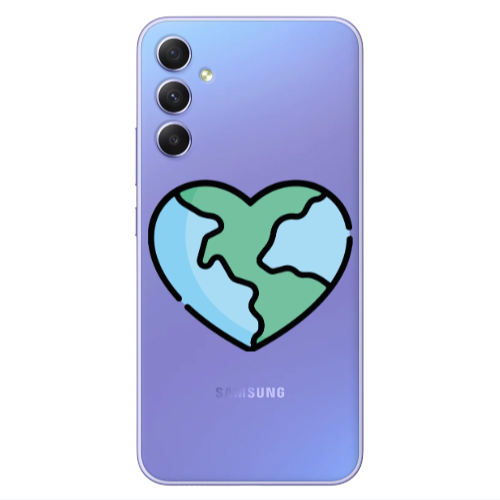 Samsung A34 World in my heart Transparent Silicone TPU Θήκη