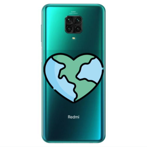 Xiaomi Redmi Note 9S World in my heart Transparent Silicone TPU Θήκη