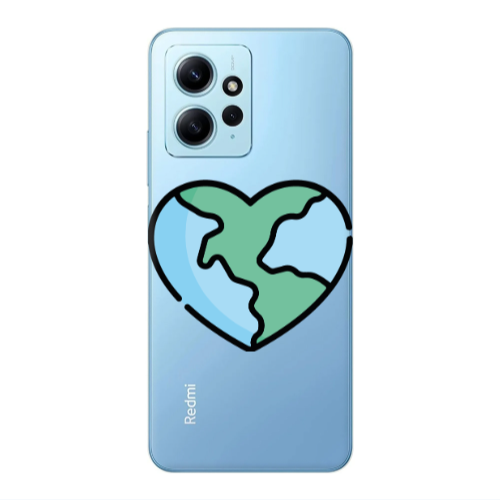Xiaomi Redmi Note 12 4G World in my heart Transparent Silicone TPU Θήκη