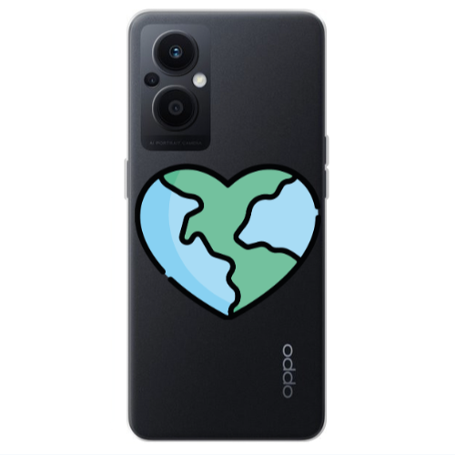 Oppo Reno 7 Lite World in my heart Transparent Silicone TPU Θήκη