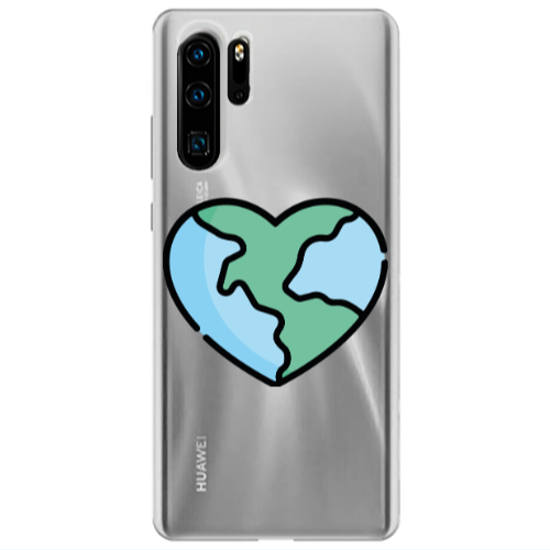 Huawei P30 Pro World in my heart Transparent Silicone TPU Θήκη