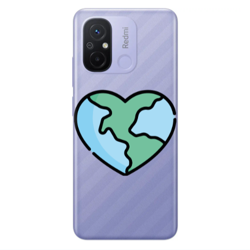 Xiaomi Redmi 12C World in my heart Transparent Silicone TPU Θήκη