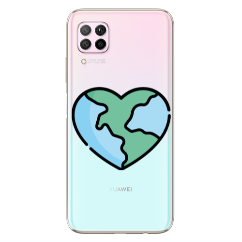 Huawei P40 Lite World in my heart Transparent Silicone TPU Θήκη