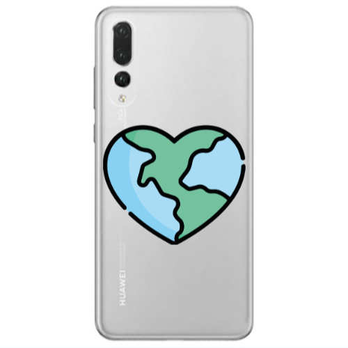 Huawei P20 Pro World in my heart Transparent Silicone TPU Θήκη