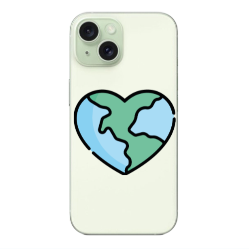 Apple iPhone 15 Plus World in my heart Transparent Silicone TPU Θήκη