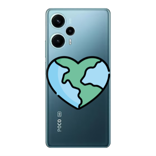 Xiaomi Poco F5 World in my heart Transparent Silicone TPU Θήκη